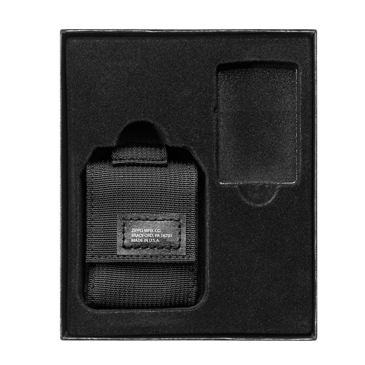Zippo Black Crackle Lighter and Black MOLLE Pouch - 49402 - Image 3