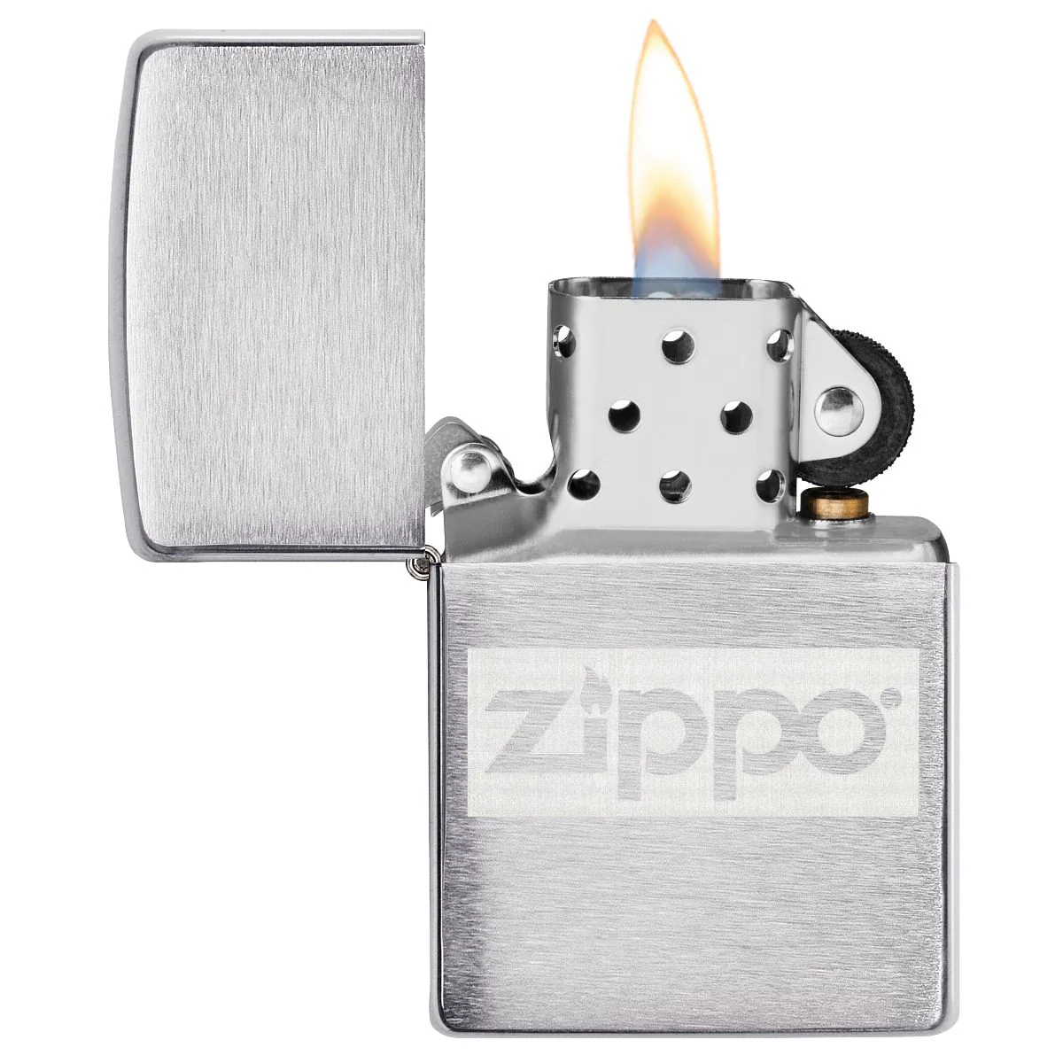 Zippo Brushed Chrome Lighter and Flask Set - 49358 - Image 4