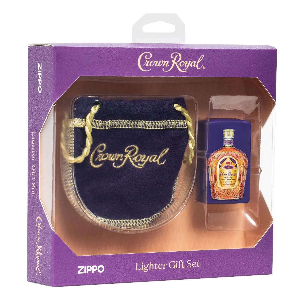 Zippo Crown Royal Lighter with Pouch, Texture Print - Purple Matte 49661 - Image 10