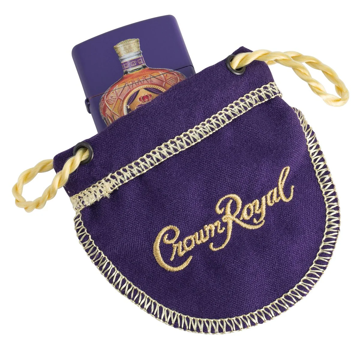 Zippo Crown Royal Lighter with Pouch, Texture Print - Purple Matte 49661 - Image 4
