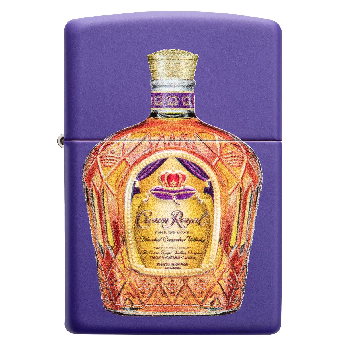 Zippo Crown Royal Lighter with Pouch, Texture Print - Purple Matte 49661 - Image 6