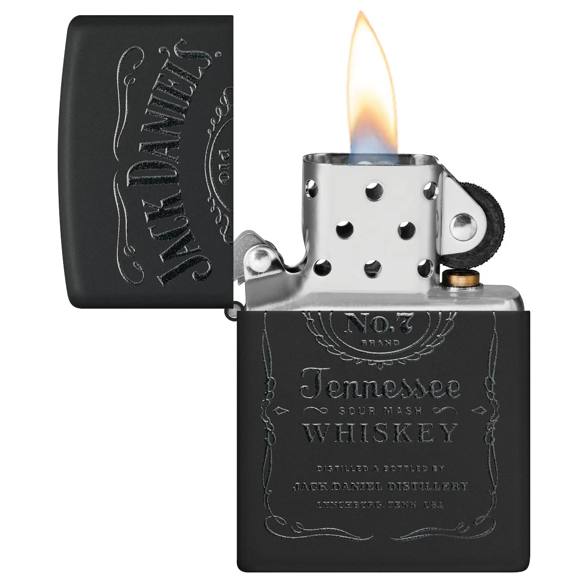 Zippo Jack Daniel's Lighter and Pouch Gift Set - Black Matte 48460 - Image 3