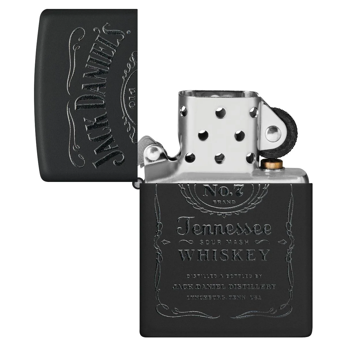 Zippo Jack Daniel's Lighter and Pouch Gift Set - Black Matte 48460 - Image 4