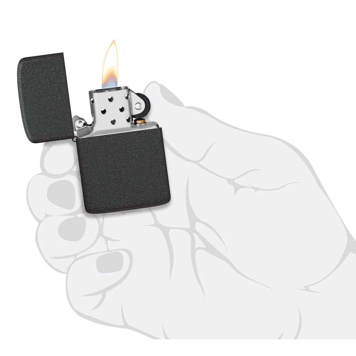 Zippo Lighter: 1941 Replica - Black Crackle 28582 - Image 5