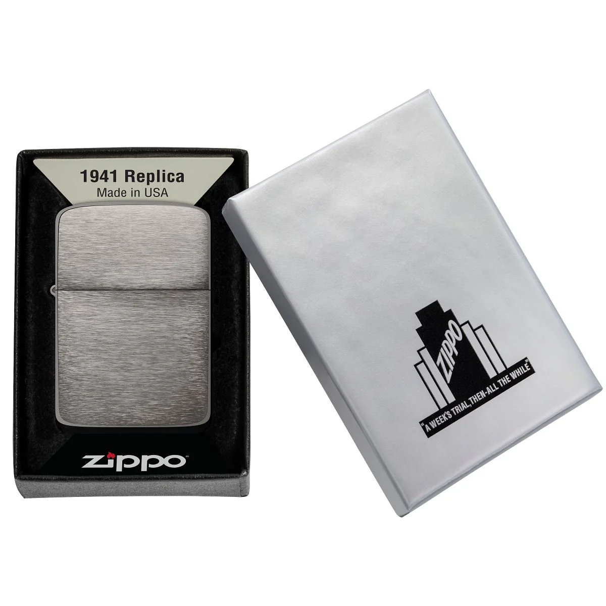 Zippo Lighter: 1941 Replica - Black Ice 24096 - Image 6