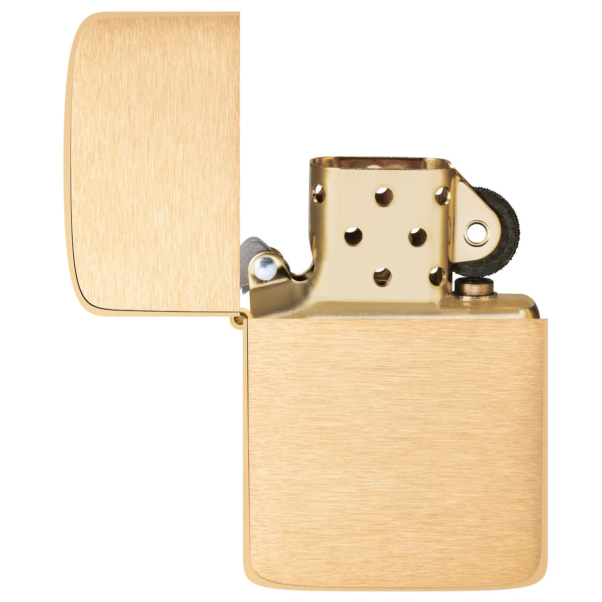 Zippo Lighter: 1941 Replica - Brushed Brass 1941B - Image 4