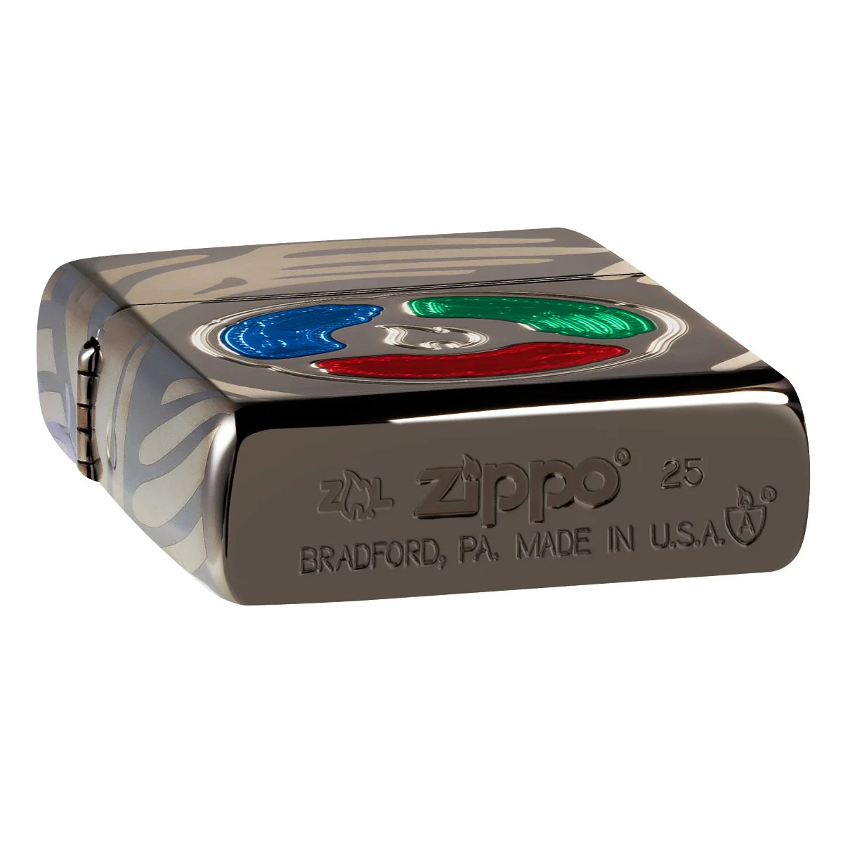 Zippo Lighter: 2025 Collectible of the Year, Armor Deep Carved and Engraved - Black Ice 46761 - Image 6