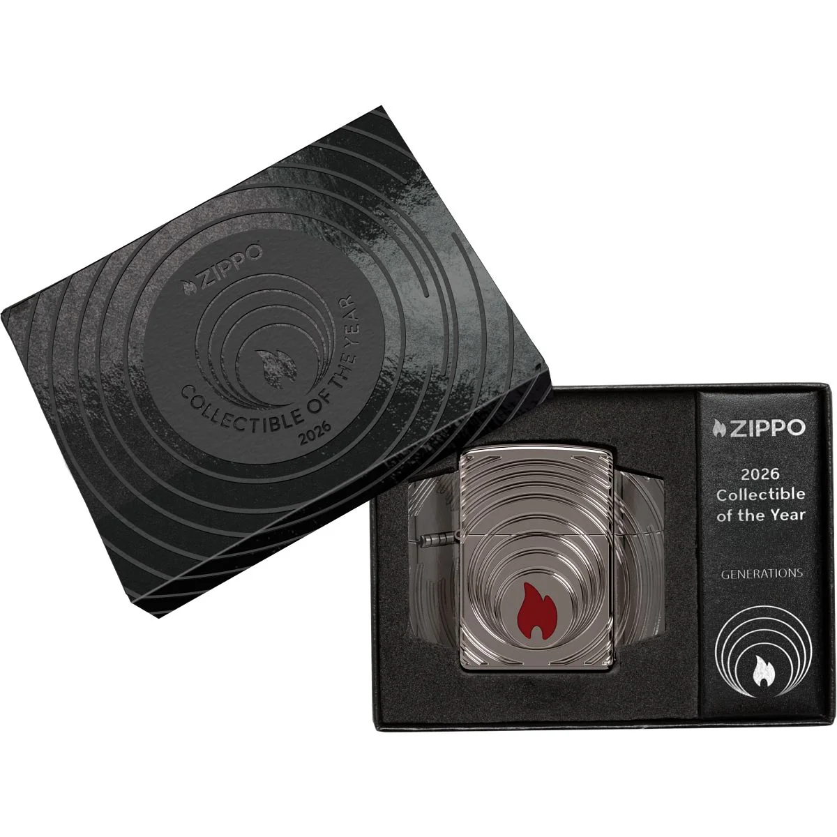 Zippo Lighter: 2026 Collectible of the Year, Multicut - Black Ice 47218 - Image 11