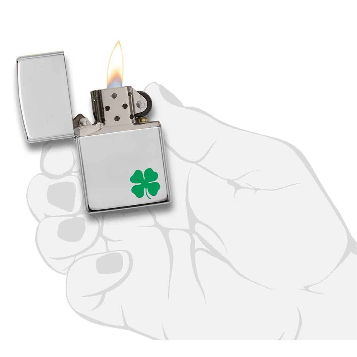 Zippo Lighter: A Bit O Luck - HP Chrome 24007 - Image 5