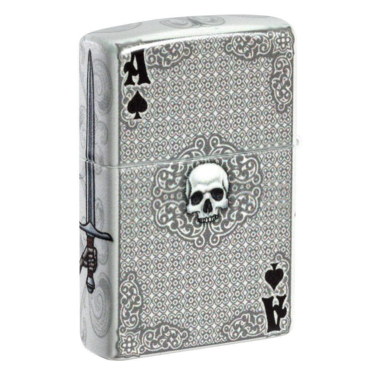 Zippo Lighter: Ace of Spades with Skull - 540 Color 81478 - Image 2