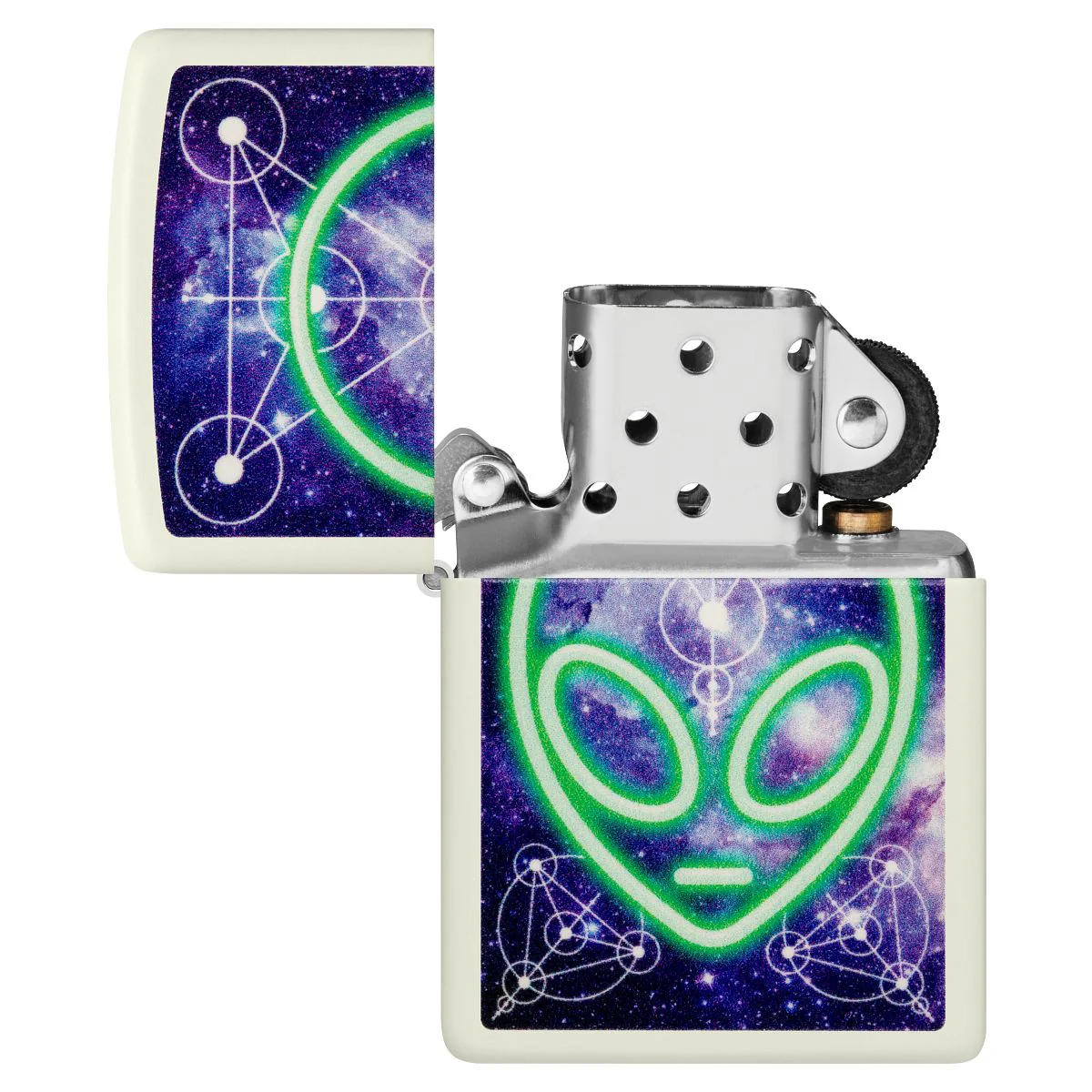 Zippo Lighter: Alien Head - Glow-in-the-Dark 46288 - Image 5