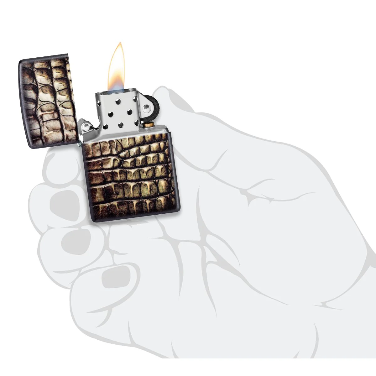 Zippo Lighter: Alligator Skin - 540 Color 46356 - Image 8