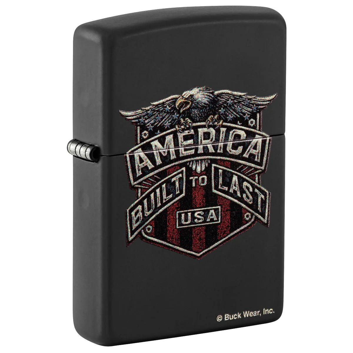 Zippo Lighter: America, Built to Last - Black Matte 46158