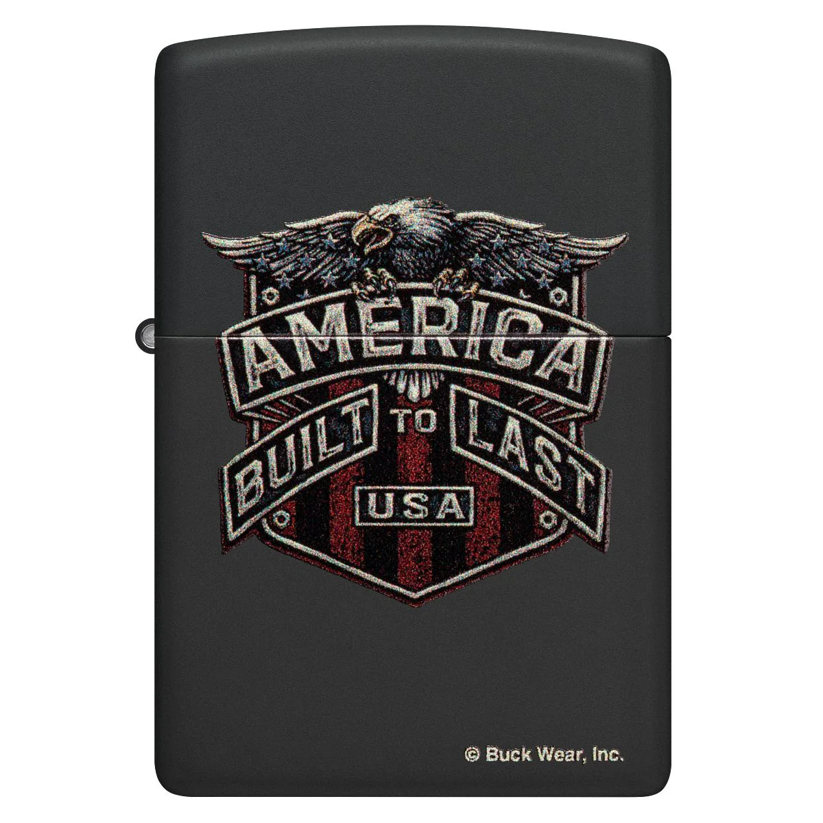 Zippo Lighter: America, Built to Last - Black Matte 46158 - Image 2