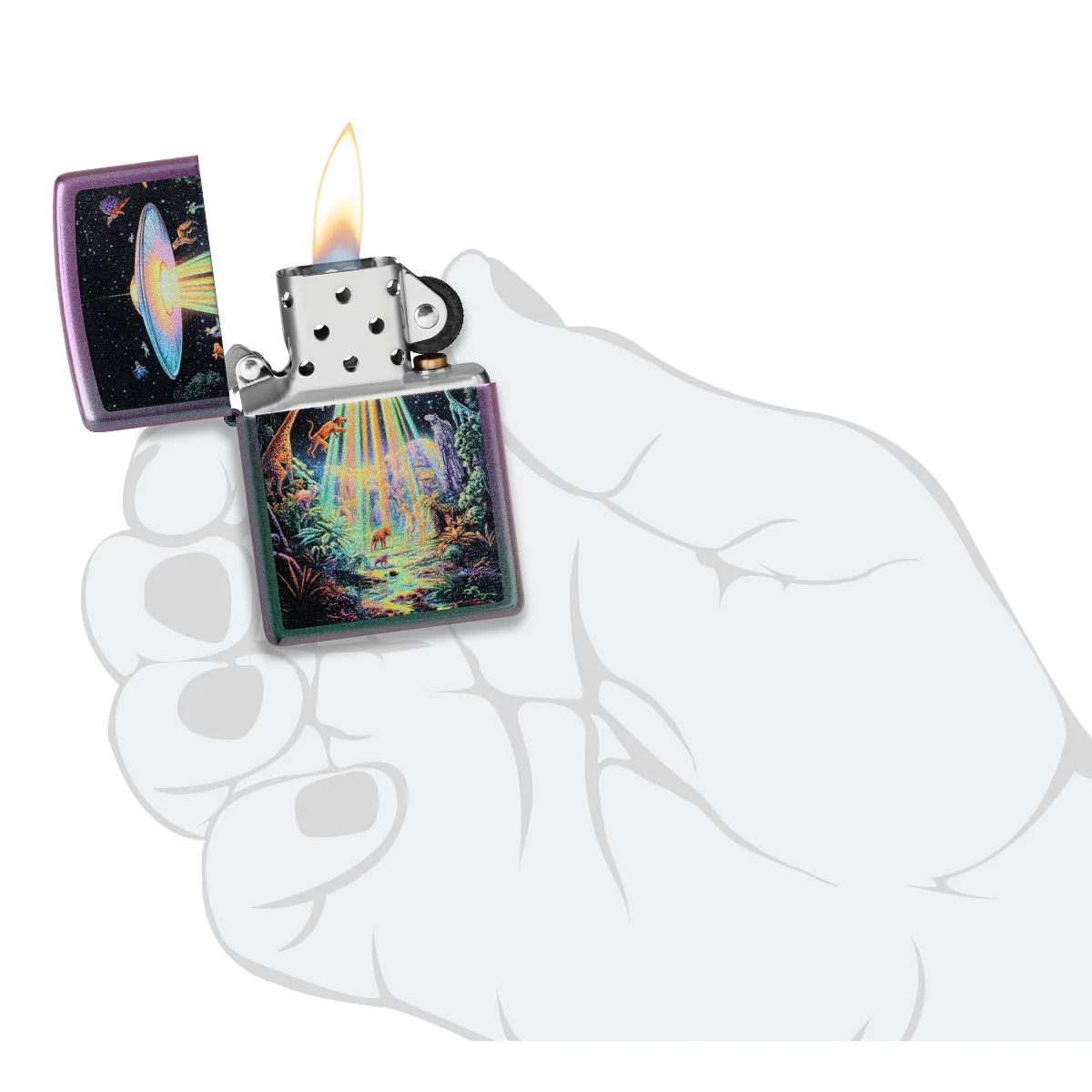 Zippo Lighter: Animal Alien Abduction - Iridescent 46941 - Image 5