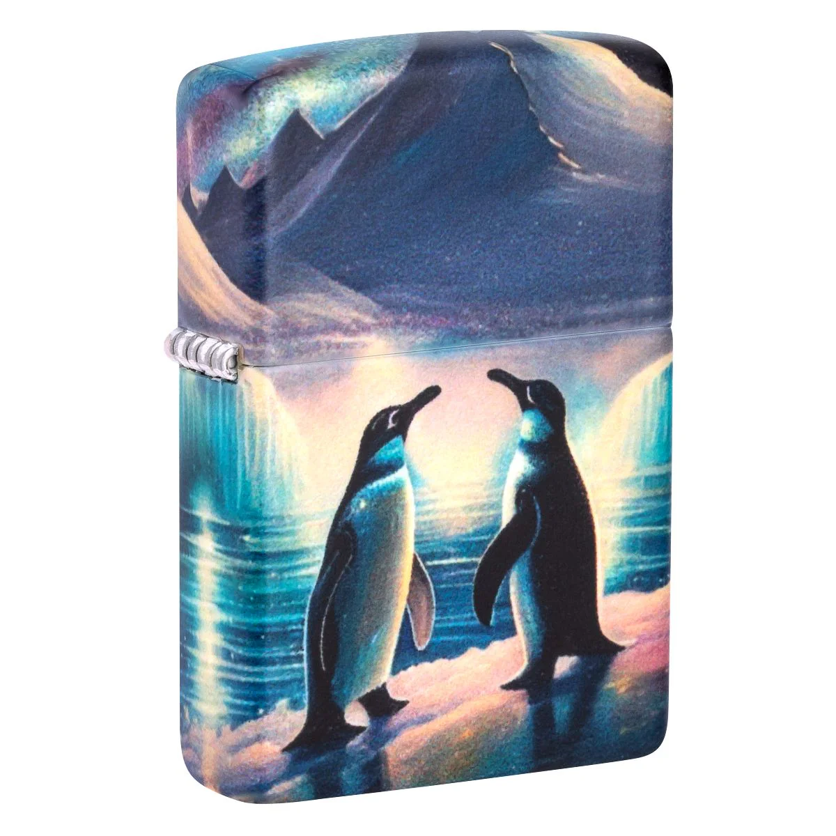 Zippo Lighter: Arctic Penguins - Glow-in-the-Dark Green 46014