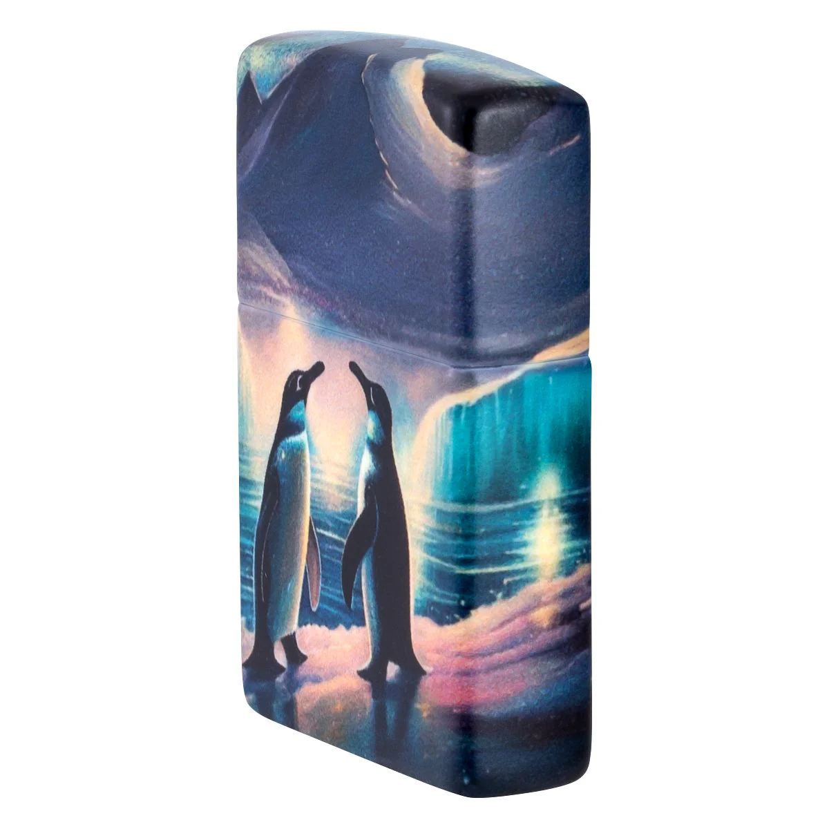 Zippo Lighter: Arctic Penguins - Glow-in-the-Dark Green 46014 - Image 3