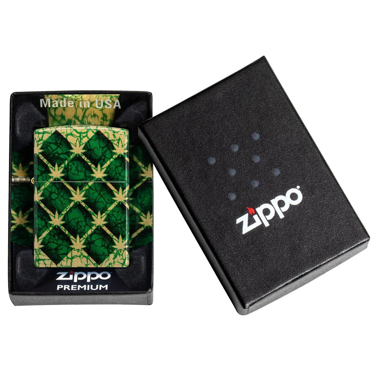 Zippo Lighter: Argyle Weed Leaves - 540 Fusion 46265 - Image 10
