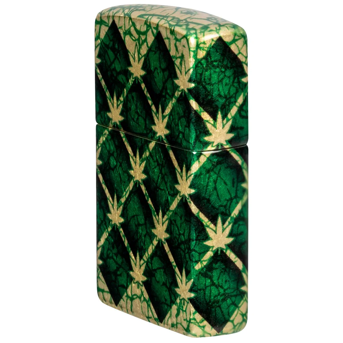 Zippo Lighter: Argyle Weed Leaves - 540 Fusion 46265 - Image 3
