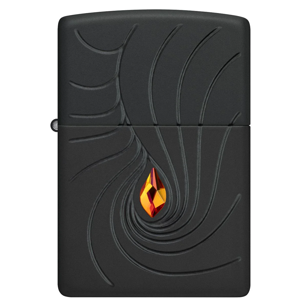 Zippo Lighter: Armor Crystal Waves, Deep Carved - Black Matte 46777 - Image 2