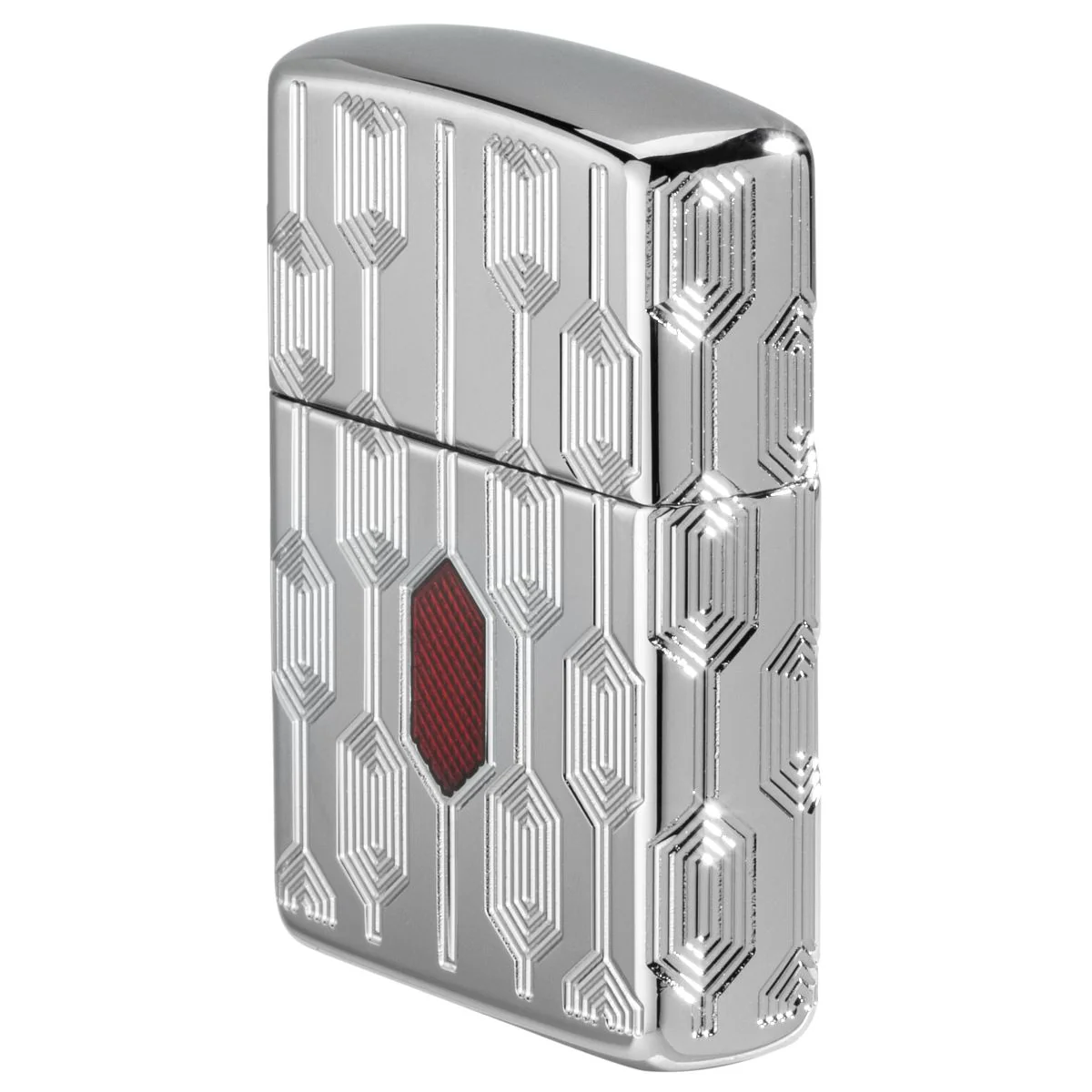 Zippo Lighter: Armor Deep Carve Multicut Pattern - High Polish Chrome 49881 - Image 3