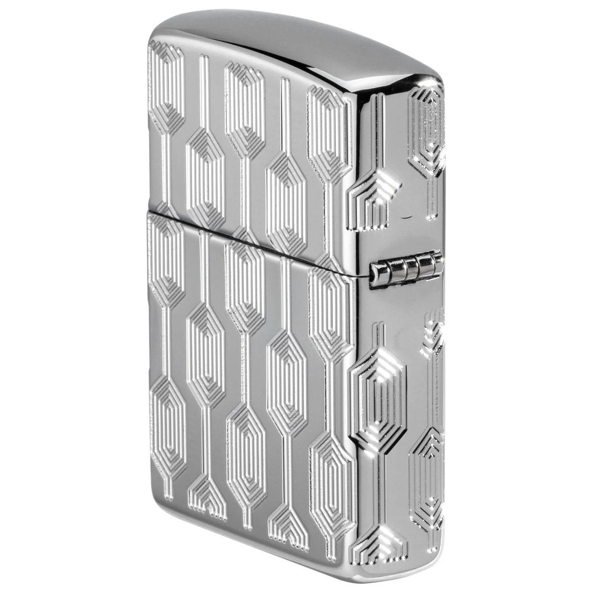 Zippo Lighter: Armor Deep Carve Multicut Pattern - High Polish Chrome 49881 - Image 4