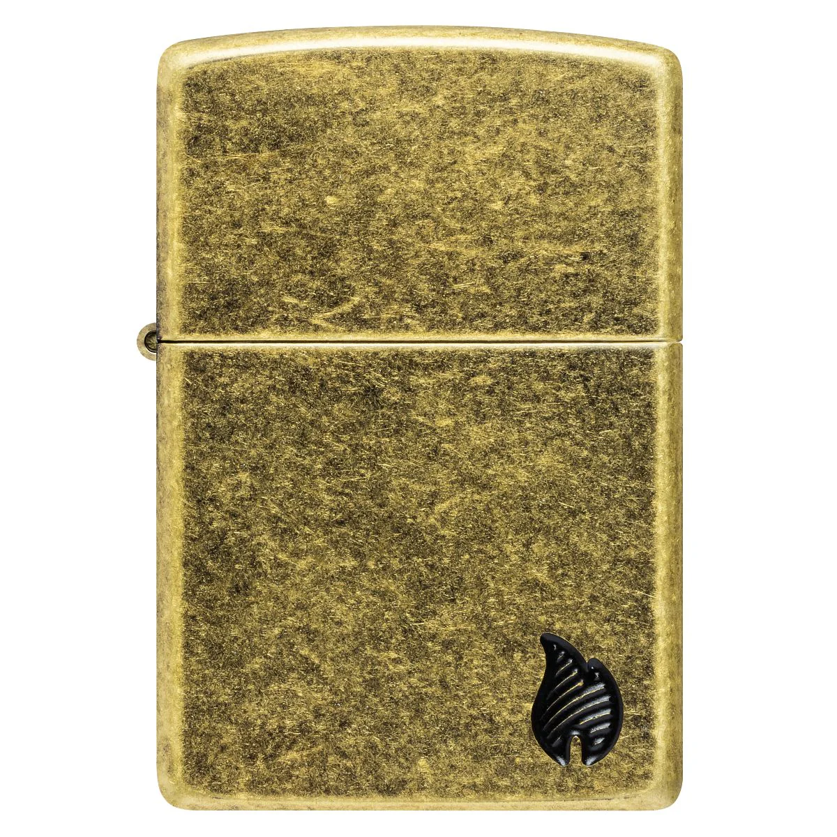 Zippo Lighter: Armor Deep Carved Flame - Antique Brass 46400 - Image 2