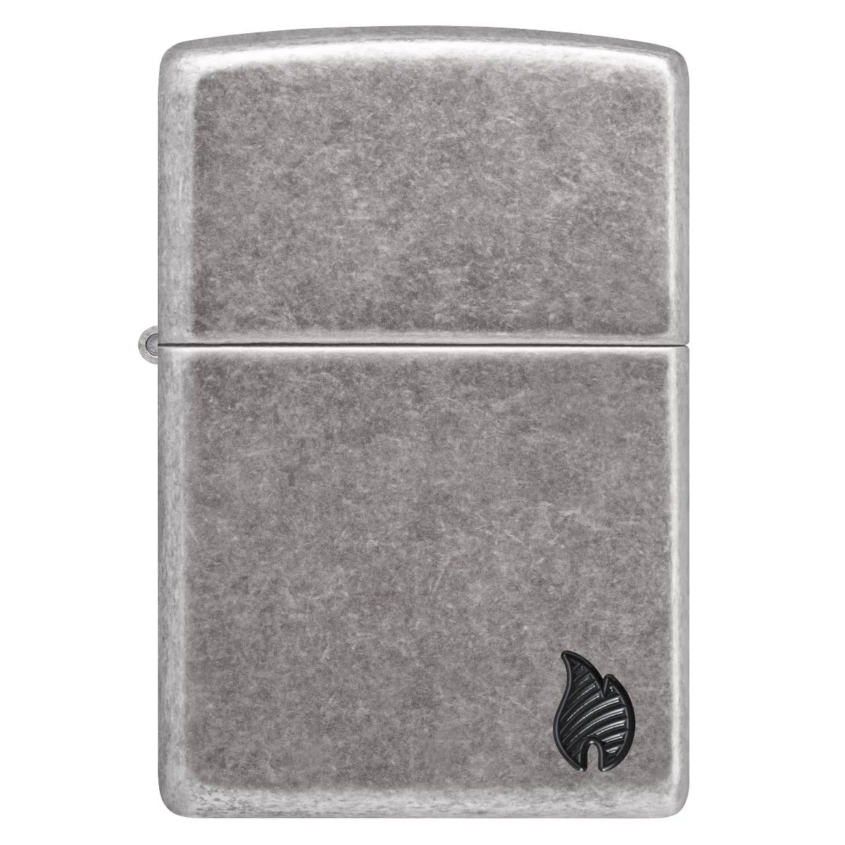 Zippo Lighter: Armor Deep Carved Flame - Antique Silver 46399 - Image 2