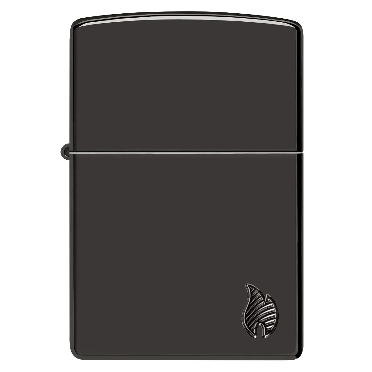 Zippo Lighter: Armor Deep Carved Flame - High Polish Black 46402 - Image 2