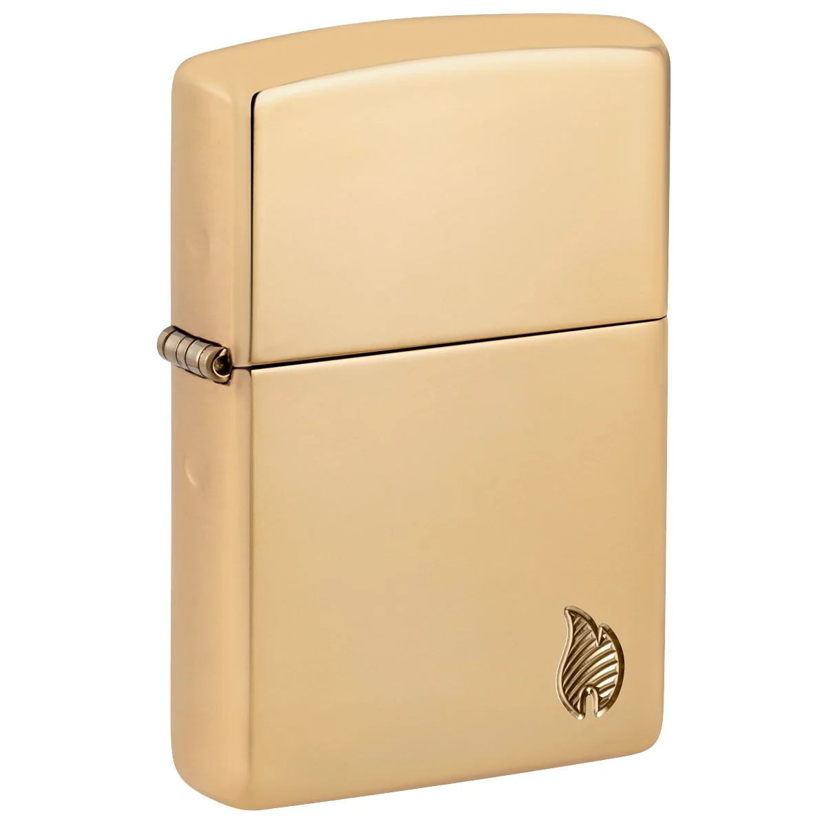 Zippo Lighter: Armor Deep Carved Flame - High Polish Brass 46397