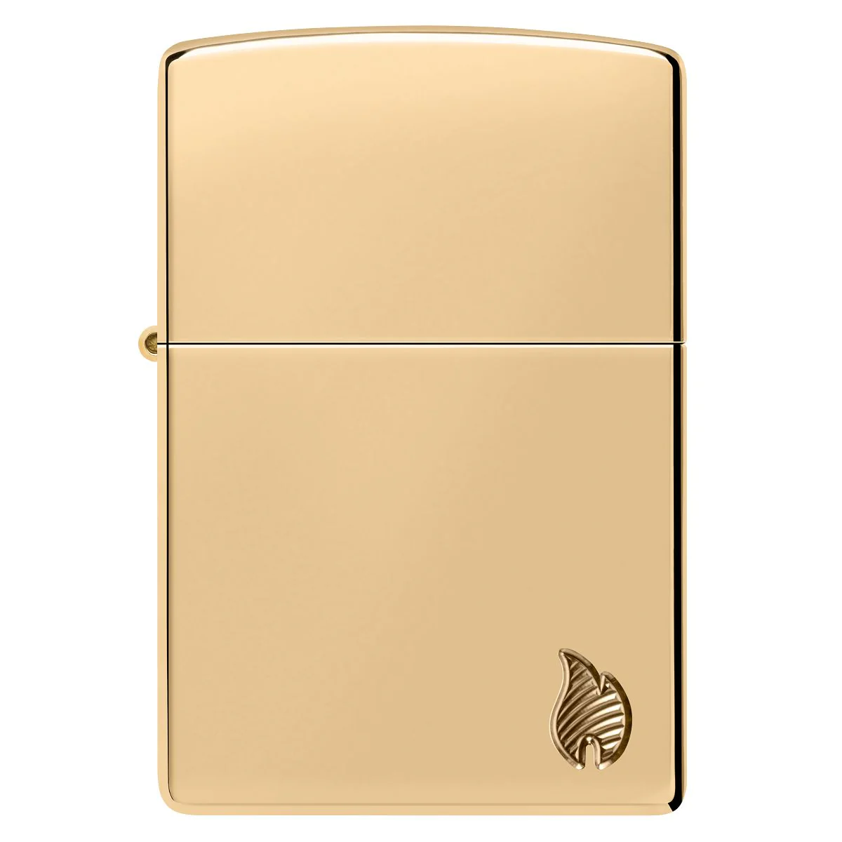 Zippo Lighter: Armor Deep Carved Flame - High Polish Brass 46397 - Image 2
