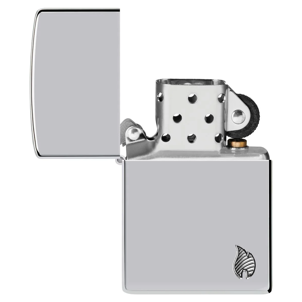 Zippo Lighter: Armor Deep Carved Flame - High Polish Chrome 46396 - Image 4
