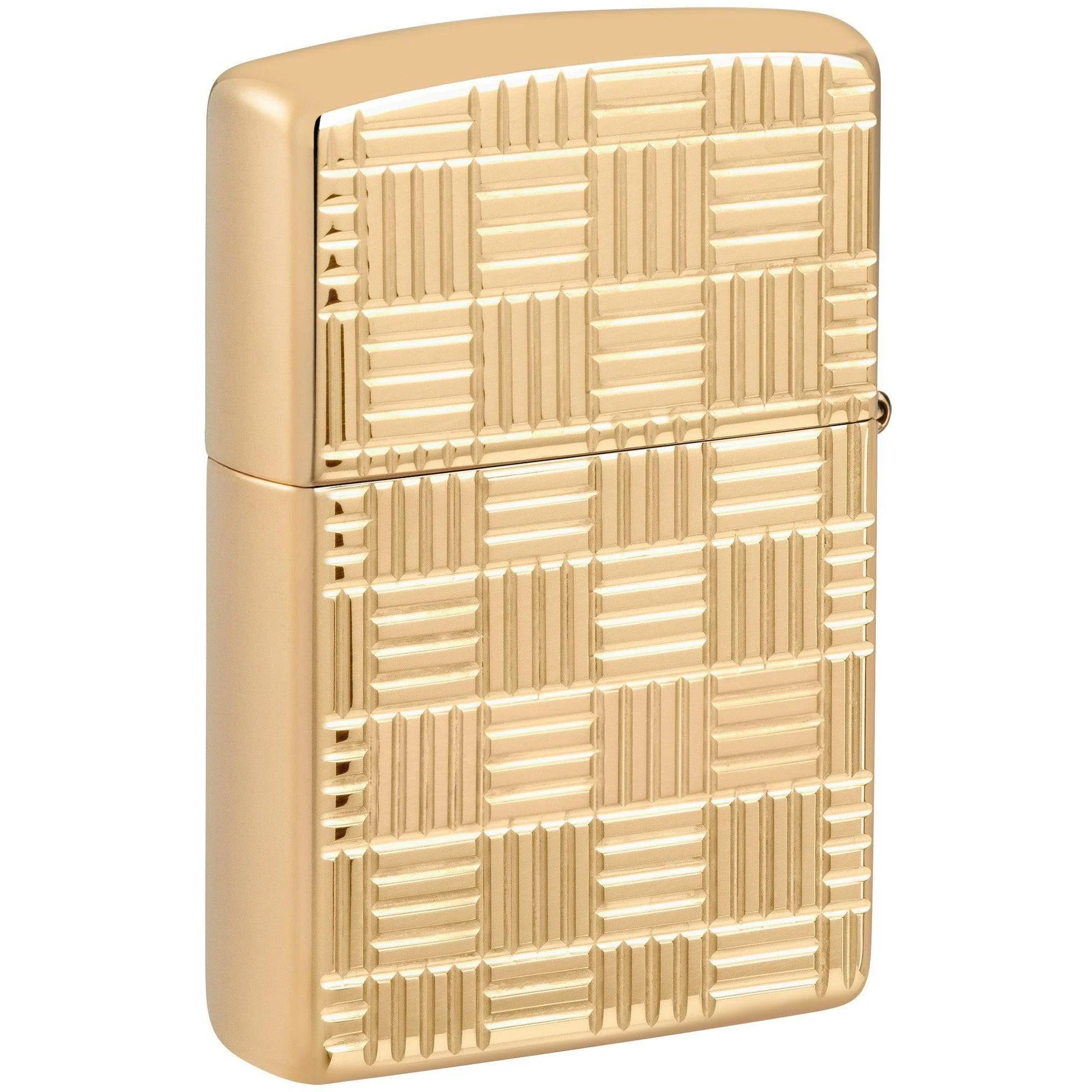 Zippo Lighter: Armor Deep Carved Zippo Design - High Polish Brass 46274 - Image 2
