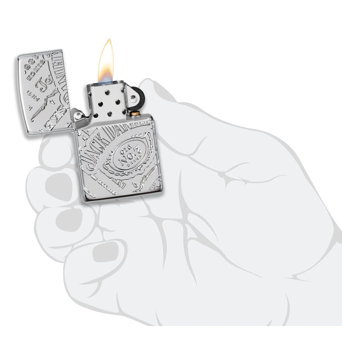 Zippo Lighter: Armor Jack Daniel's MultiCut - High Polish Chrome 49869 - Image 9