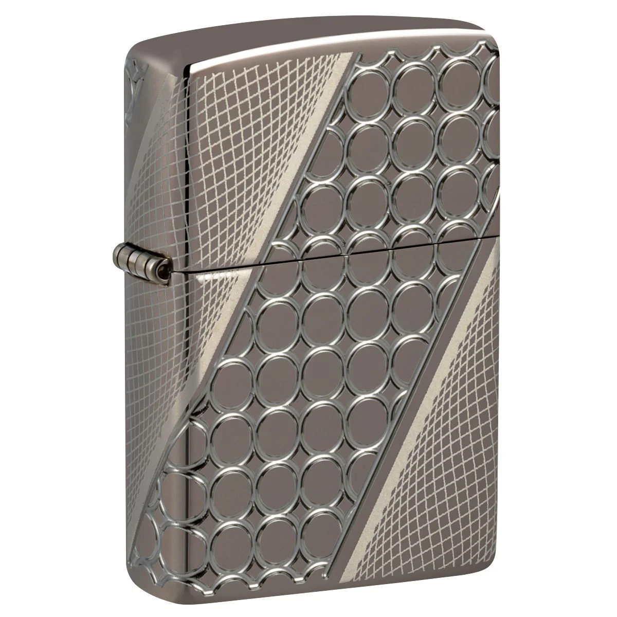 Zippo Lighter: Armor Multicut, Deep Dots - Black Ice 46812