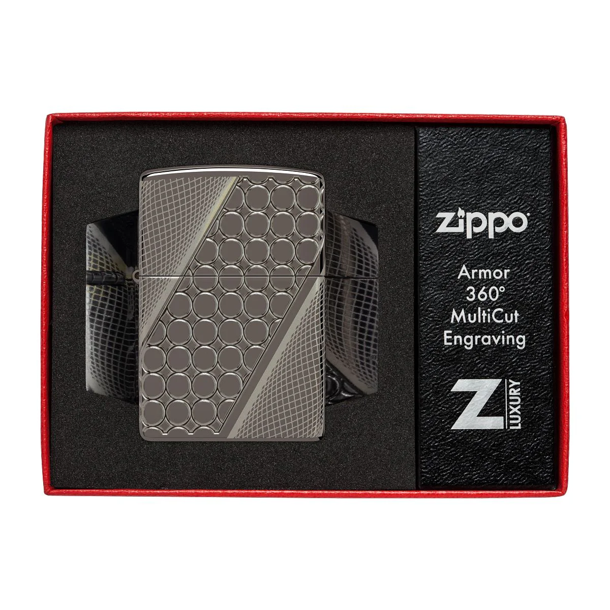 Zippo Lighter: Armor Multicut, Deep Dots - Black Ice 46812 - Image 10