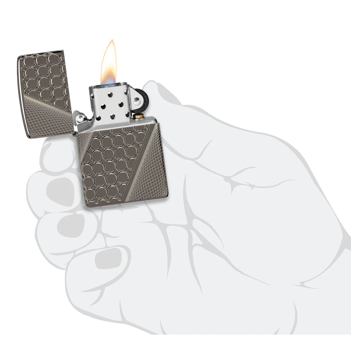 Zippo Lighter: Armor Multicut, Deep Dots - Black Ice 46812 - Image 9