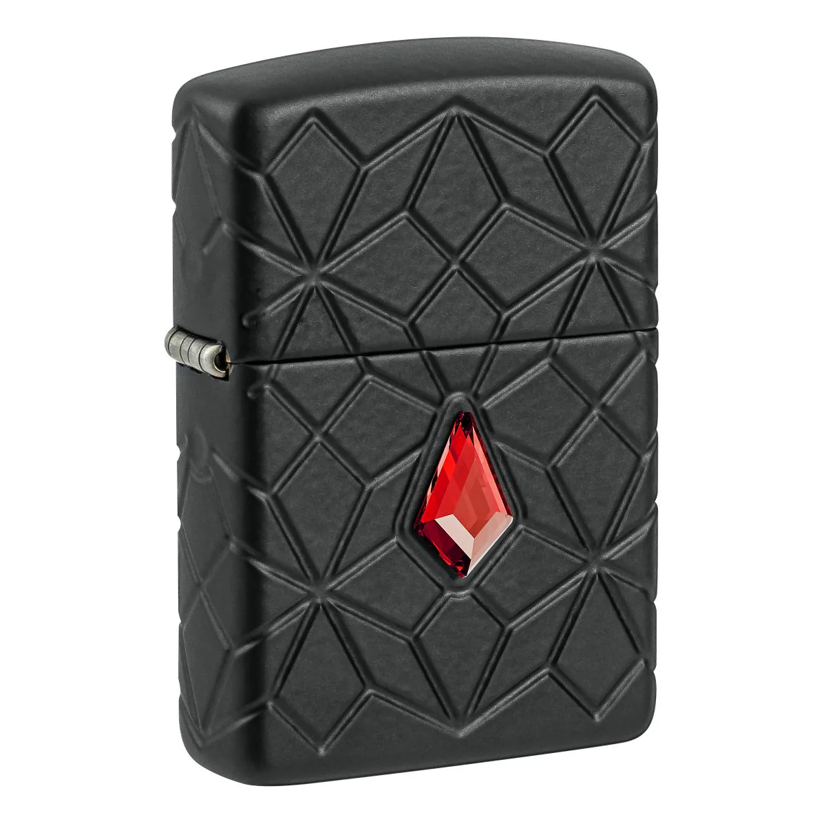 Zippo Lighter: Armor MultiCut Design with Crystal - Black Matte 46756