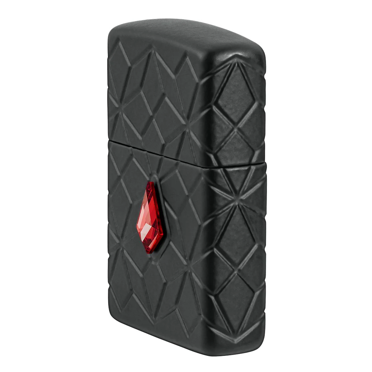 Zippo Lighter: Armor MultiCut Design with Crystal - Black Matte 46756 - Image 3