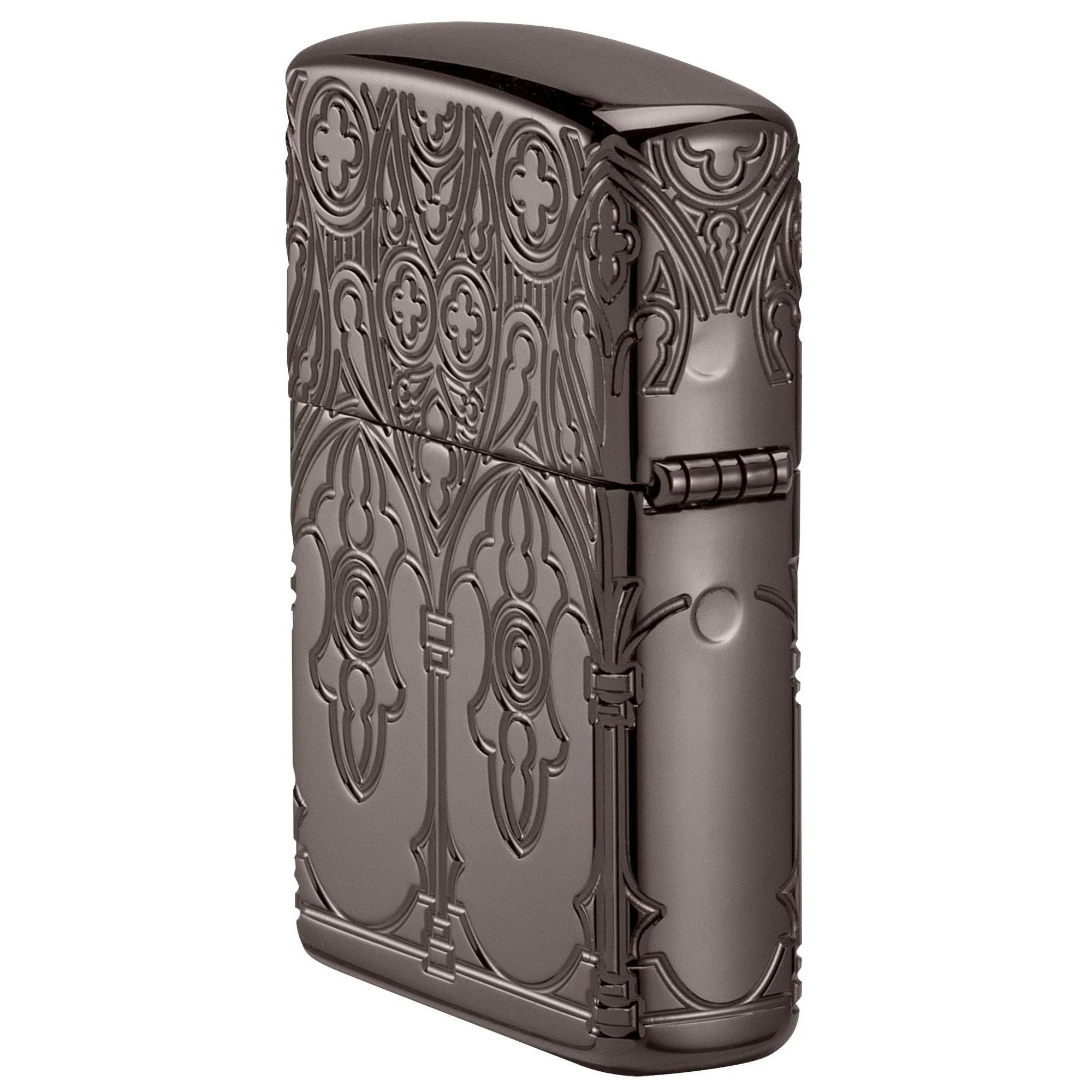 Zippo Lighter: Armor MultiCut Design with Crystals - Black Ice 46753 - Image 3