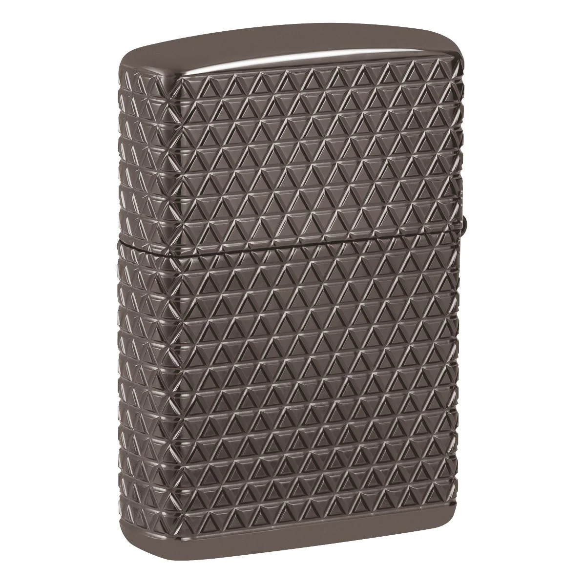 Zippo Lighter: Armor MultiCut, Diamond Pattern with Crystals - Black Ice 46316 - Image 2