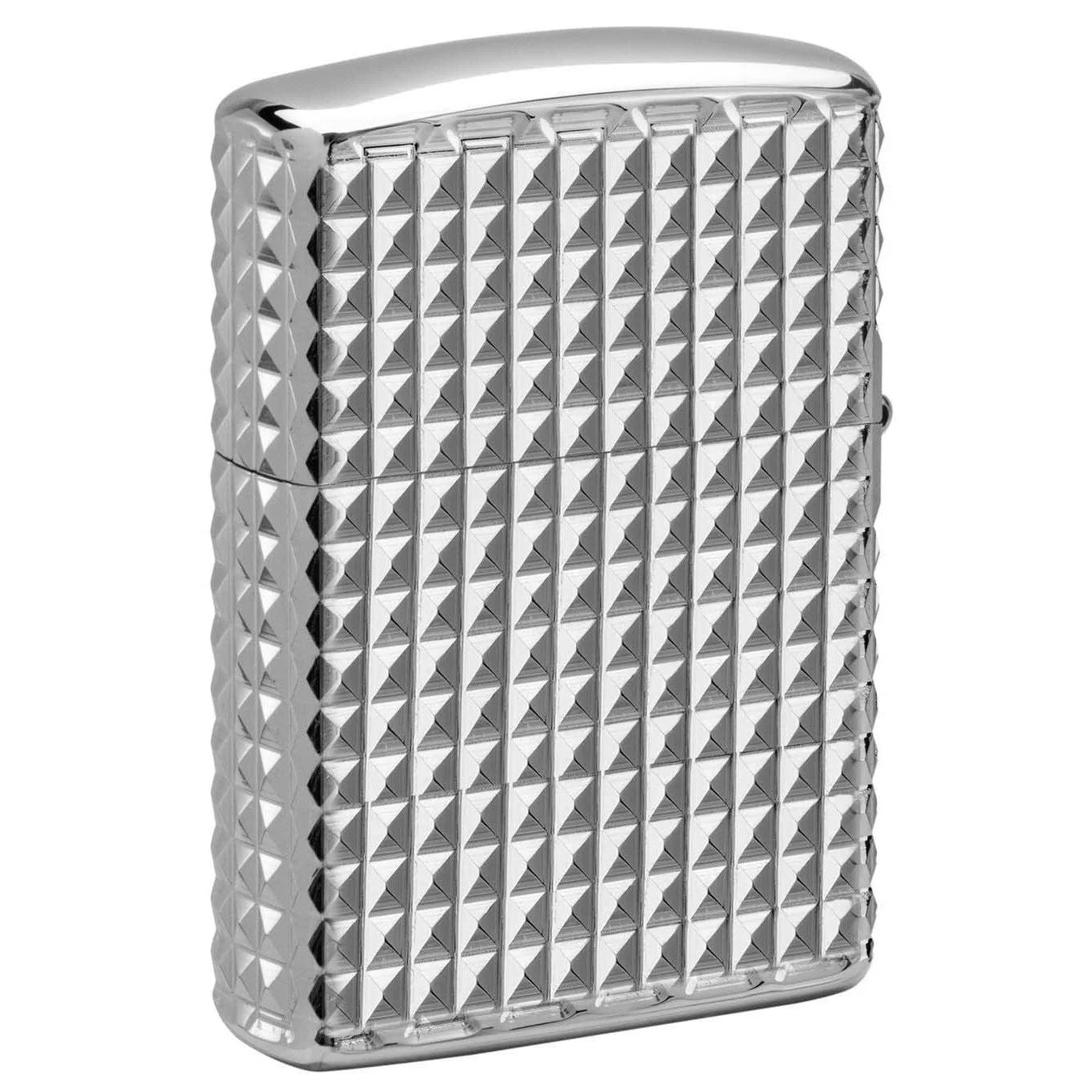 Zippo Lighter: Armor MultiCut Geometric Diamond Design - High Polish Chrome 48880 - Image 2