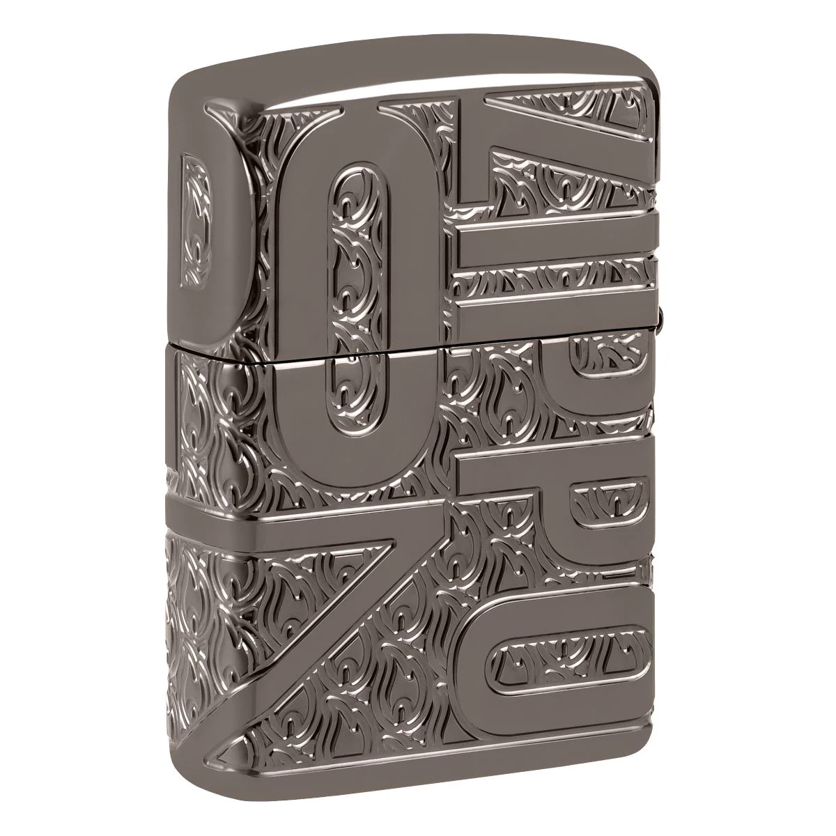 Zippo Lighter: Armor MultiCut, Reverse Carve Zippo - Black Ice 46312 - Image 2