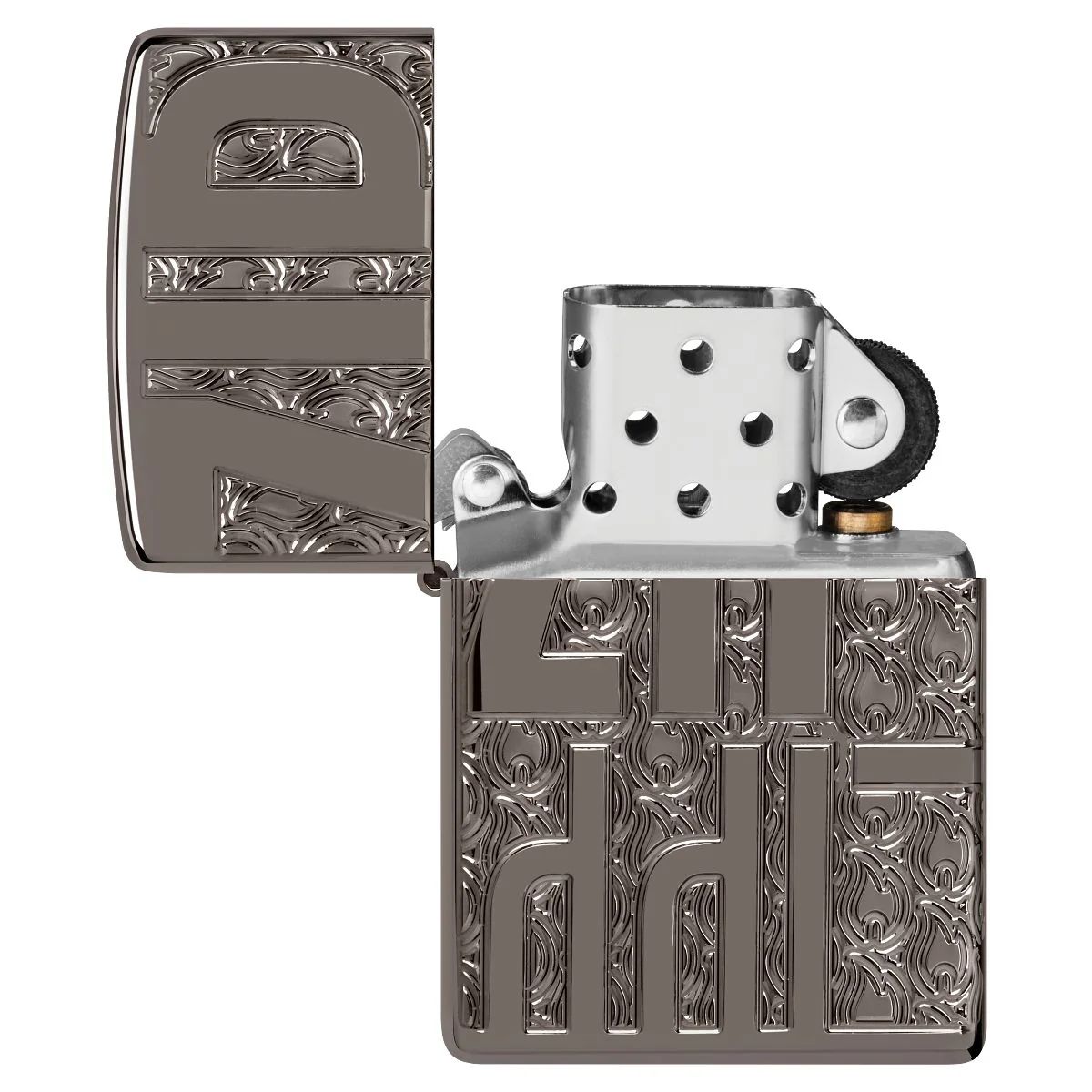 Zippo Lighter: Armor MultiCut, Reverse Carve Zippo - Black Ice 46312 - Image 7