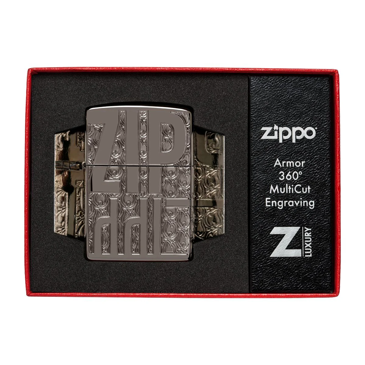 Zippo Lighter: Armor MultiCut, Reverse Carve Zippo - Black Ice 46312 - Image 9