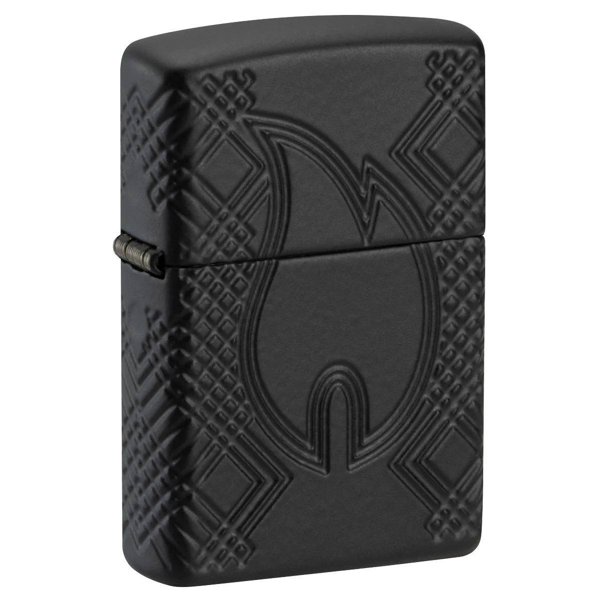 Zippo Lighter: Armor Multicut, Rivet Flame - Black Matte 46775
