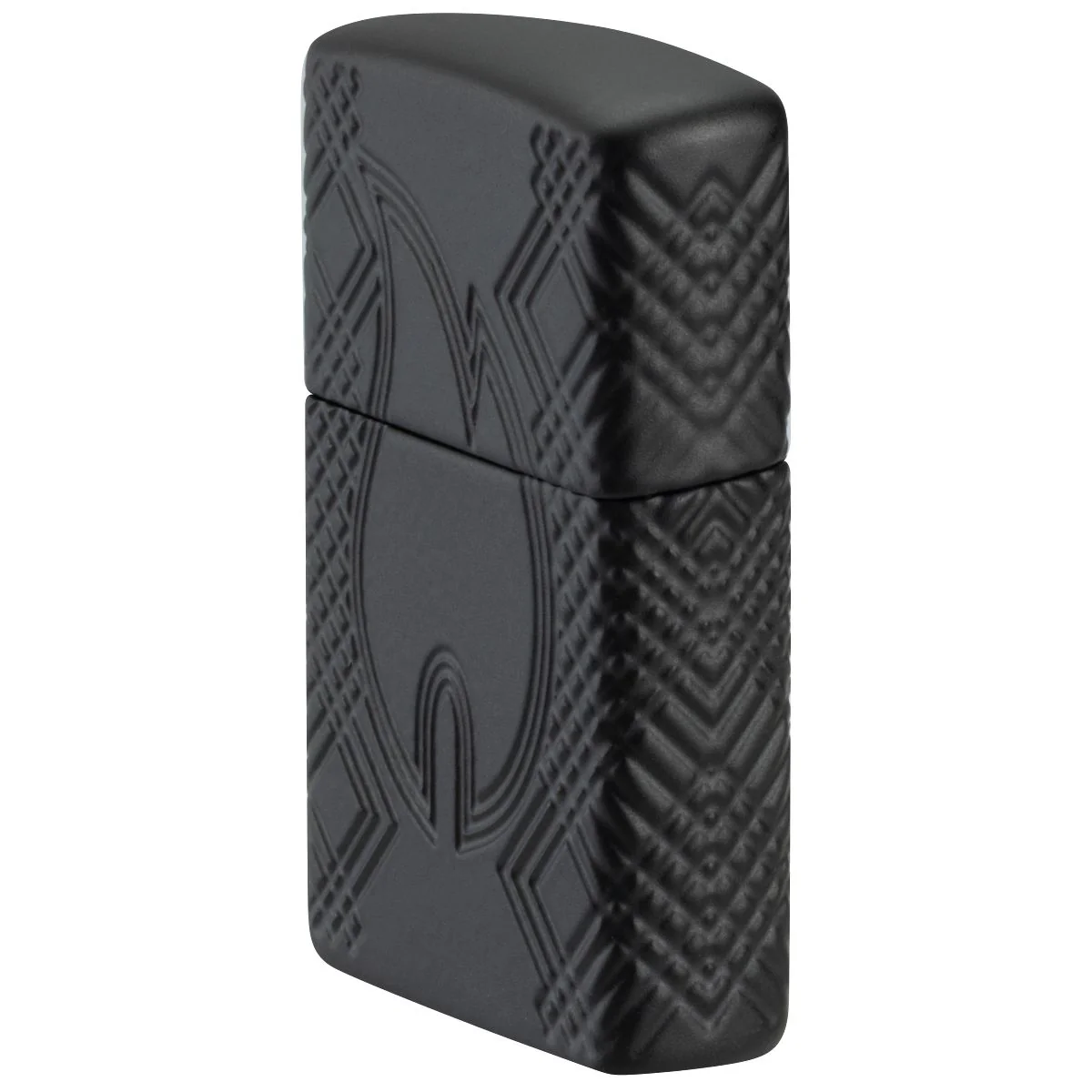 Zippo Lighter: Armor Multicut, Rivet Flame - Black Matte 46775 - Image 3