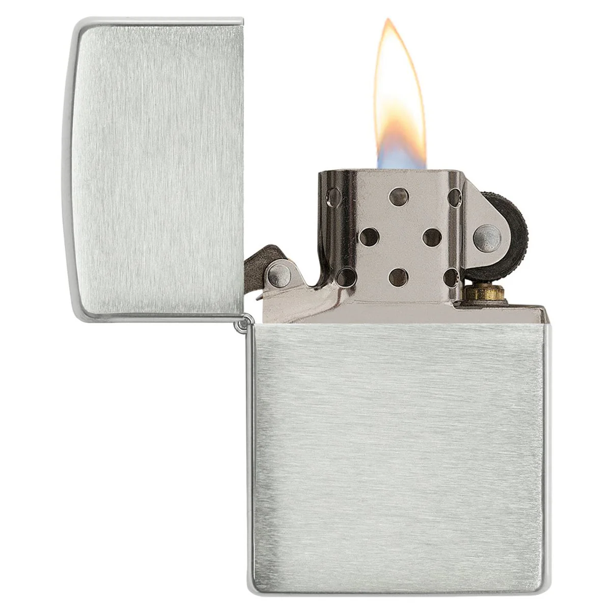 Zippo Lighter: Armor, Solid Sterling Silver - Brushed 27 - Image 3