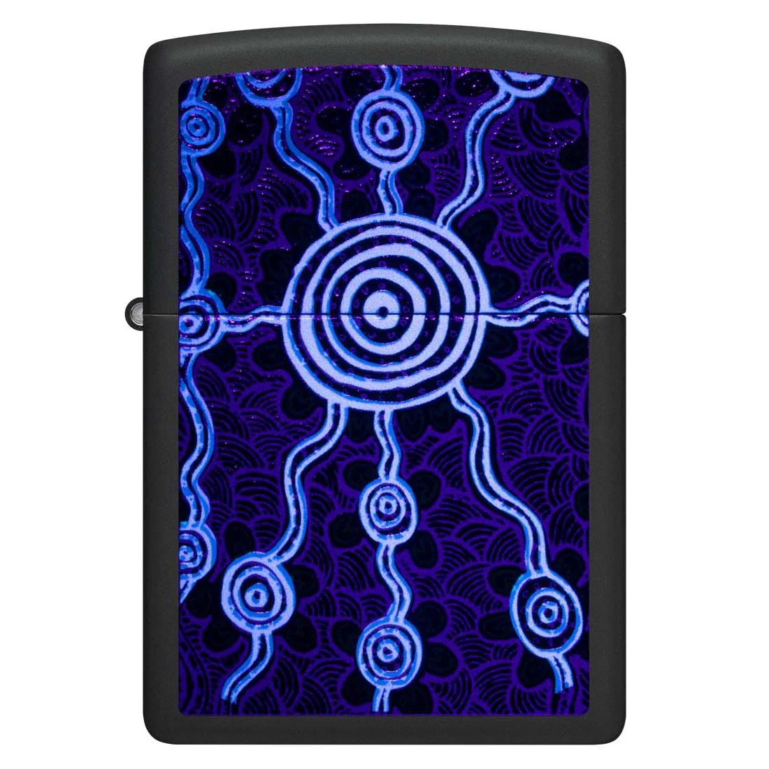Zippo Lighter: Artwork by John Smith Gumbula, Black Light - Black Matte 48625 - Image 2