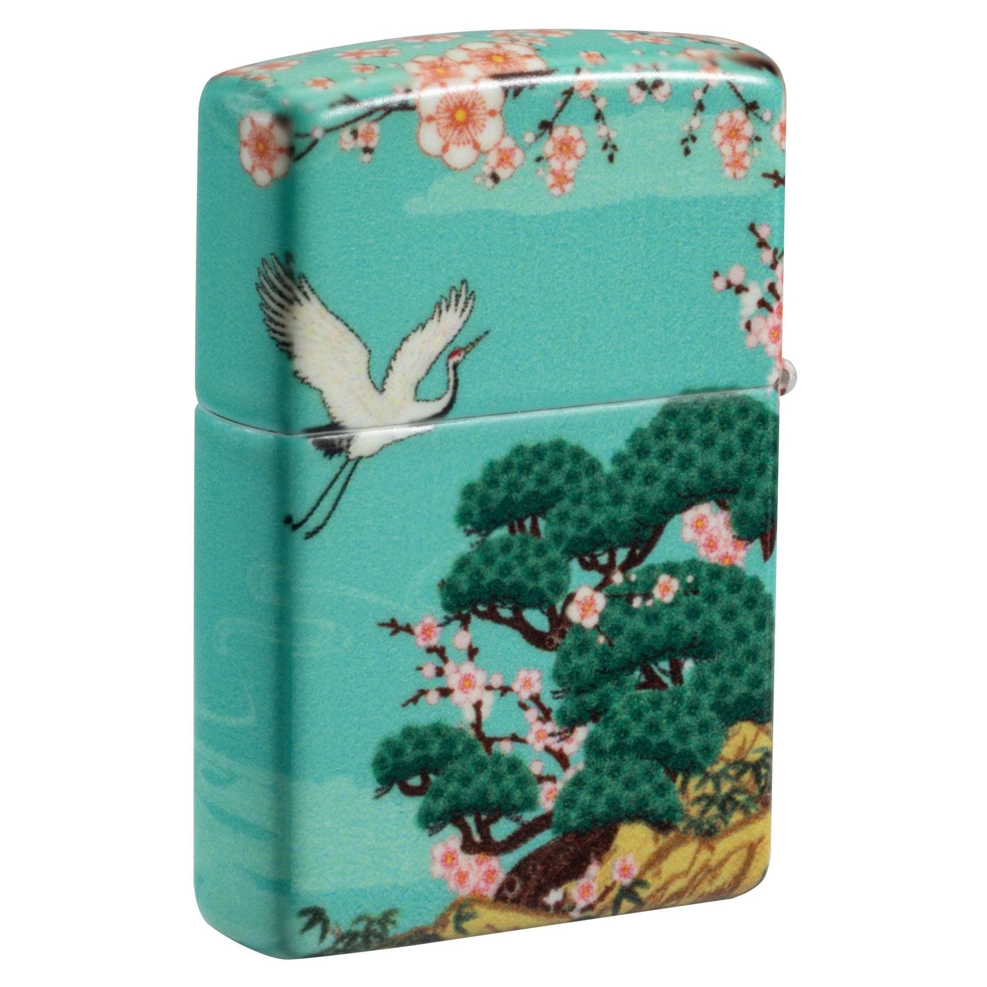 Zippo Lighter: Asian Crane Birds, Glow-in-the-Dark - 540 Color 81691 - Image 2